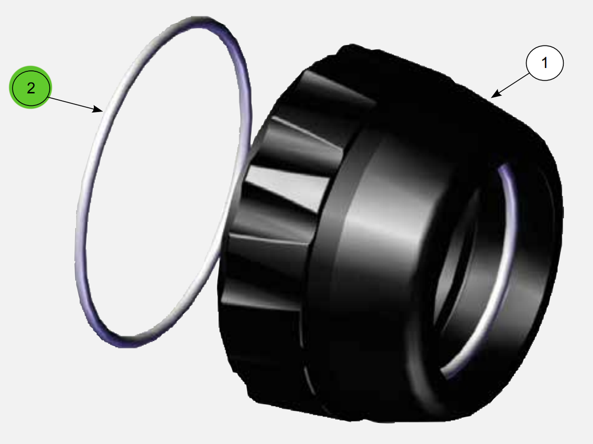 Ransburg LSOR0005-17 O-Ring, FEP Encapsulated, Viton