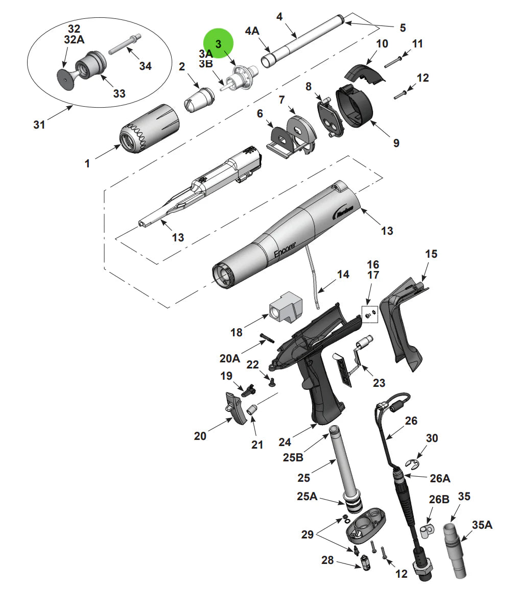 Aftermarket Nordson® 1106076 Electrode Assembly, Conical (Non-OEM)