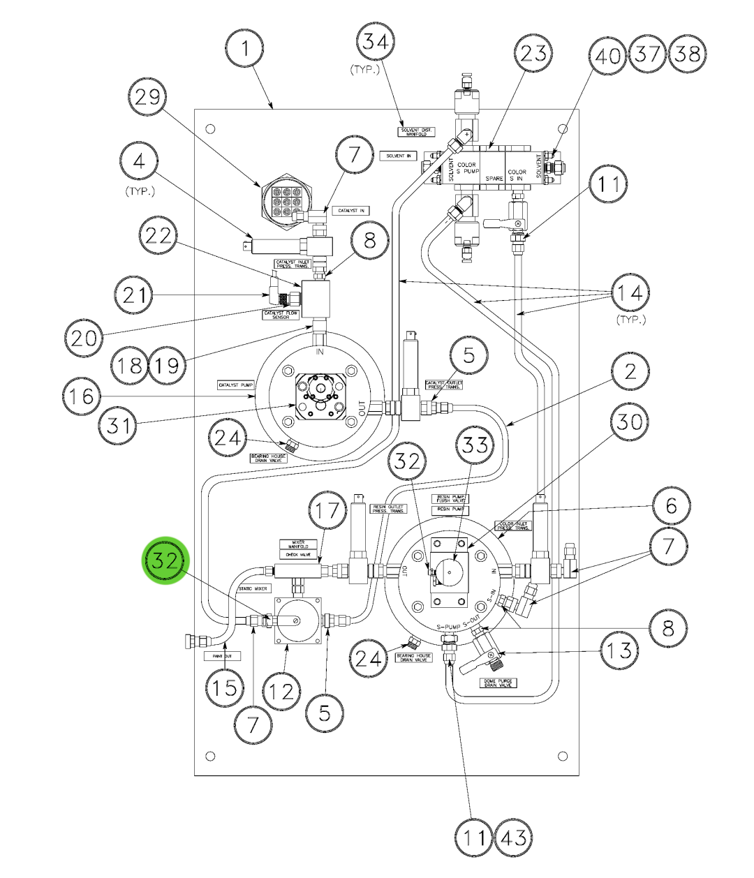 Ransburg 41-FTP-1006 Fitting, Elbow, 5/32" ODT x 1/8" NPT (M)