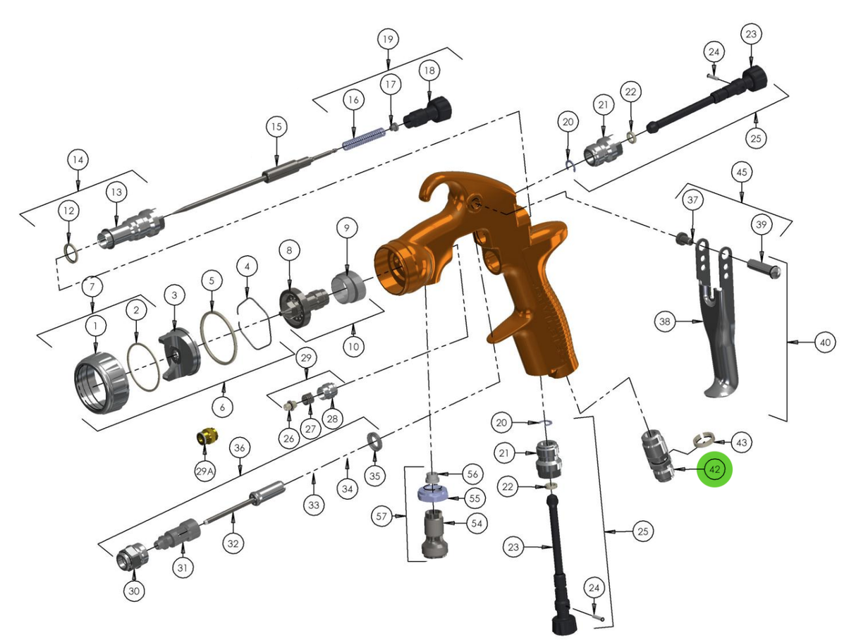 Air Inlet Adaptor for DeVilbiss Advance HD