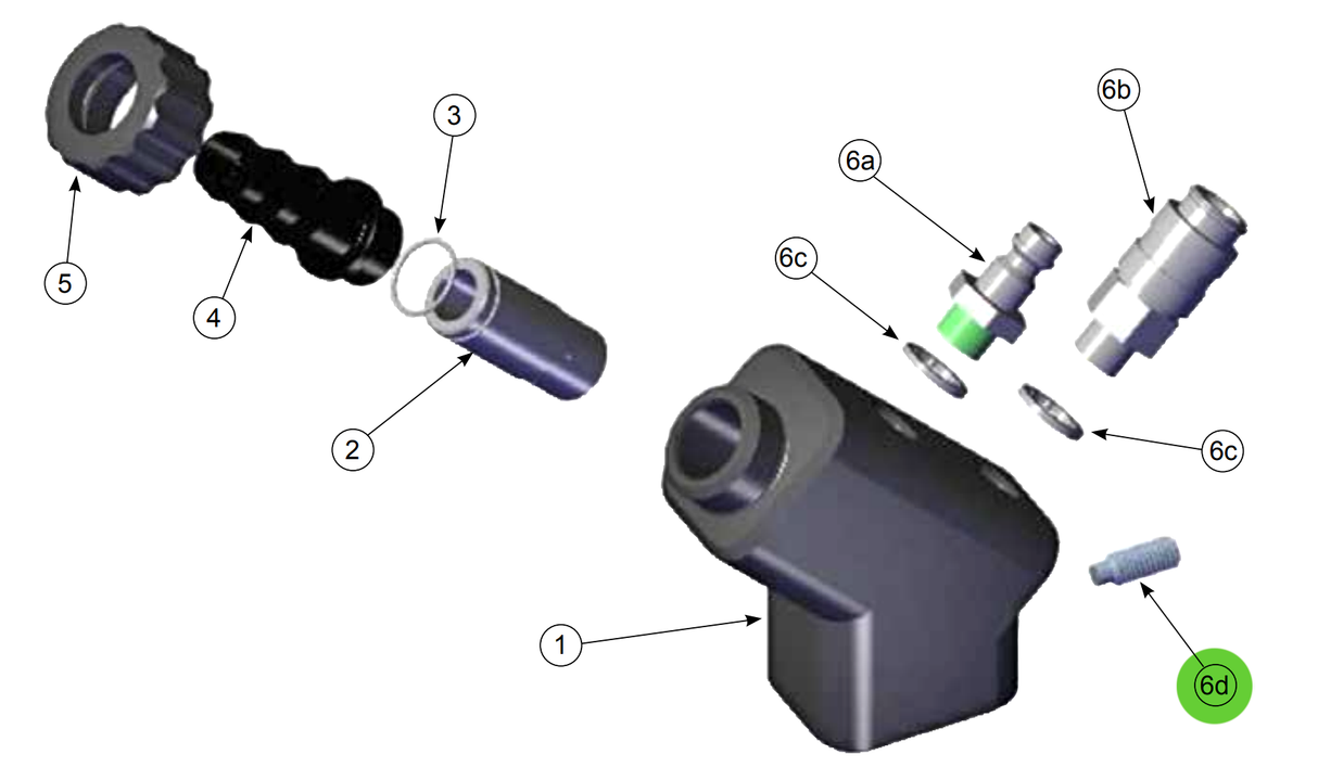 Ransburg 413162 Screw M6x16 for Suction Housing
