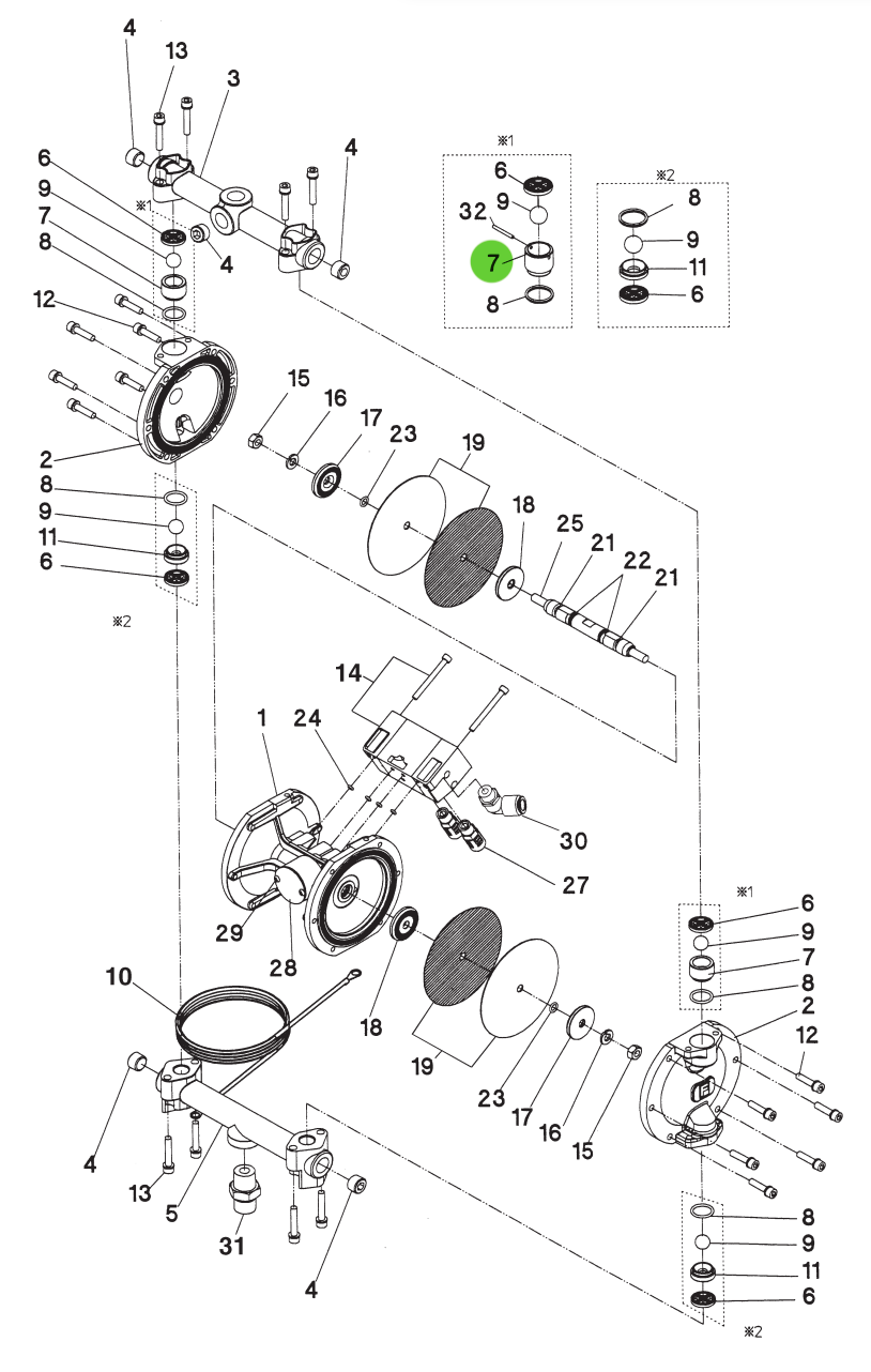 Válvula de escape Anest Iwata DDP120