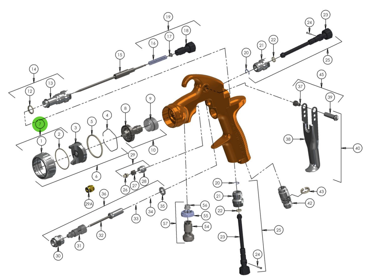 DeVilbiss ADV-403-K Retaining Ring With Seals