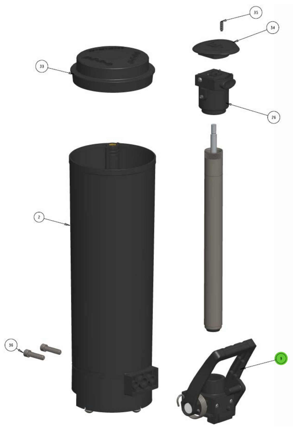 Hero BL-1555P-125 Valve Assembly, Complete New Style W/ Nozzle