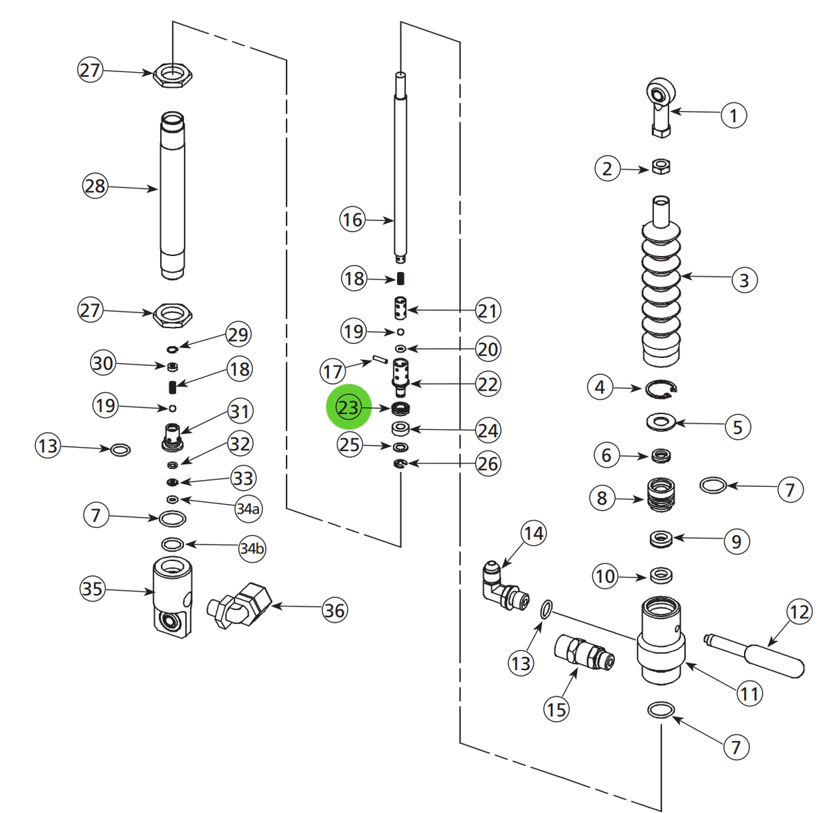 Binks 237-762 Piston Seal; Catalyst Pump