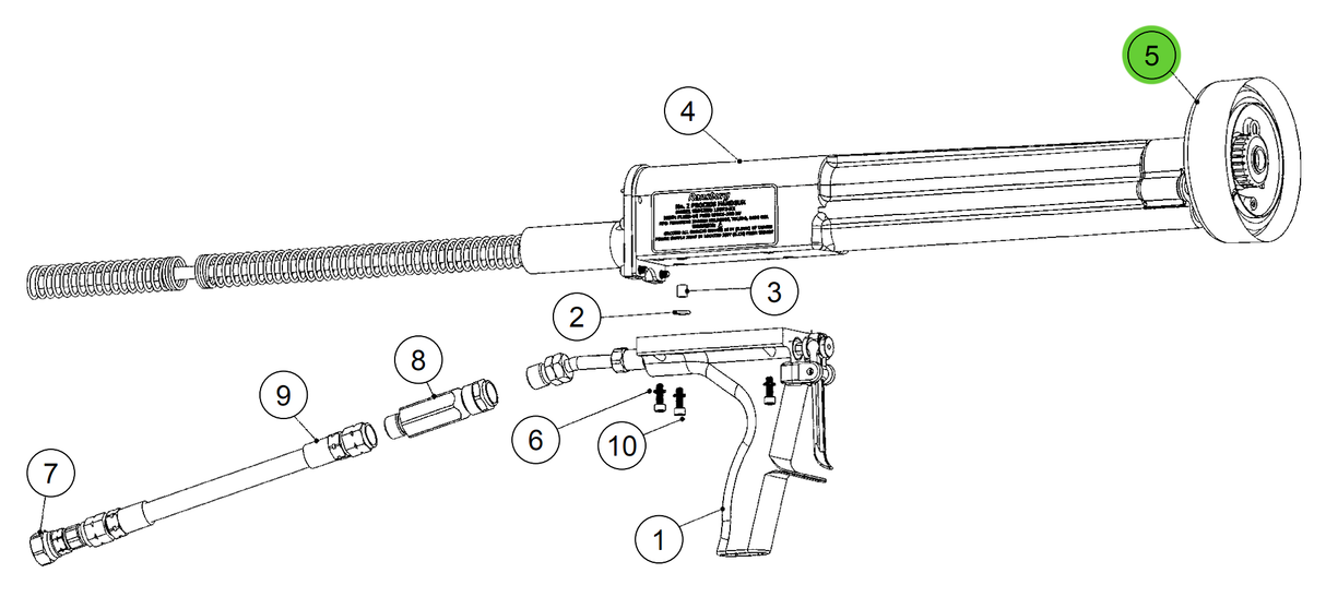 Ransburg #2 Process Gun 4" Bell Assembly