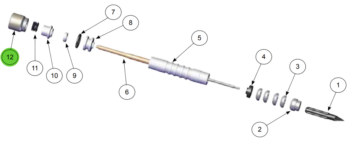 Tuerca de empaque Ransburg Ransflex RX