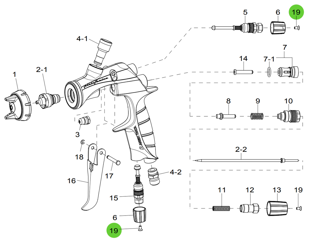 Perno de cabeza plana en estrella LS400/LS400H