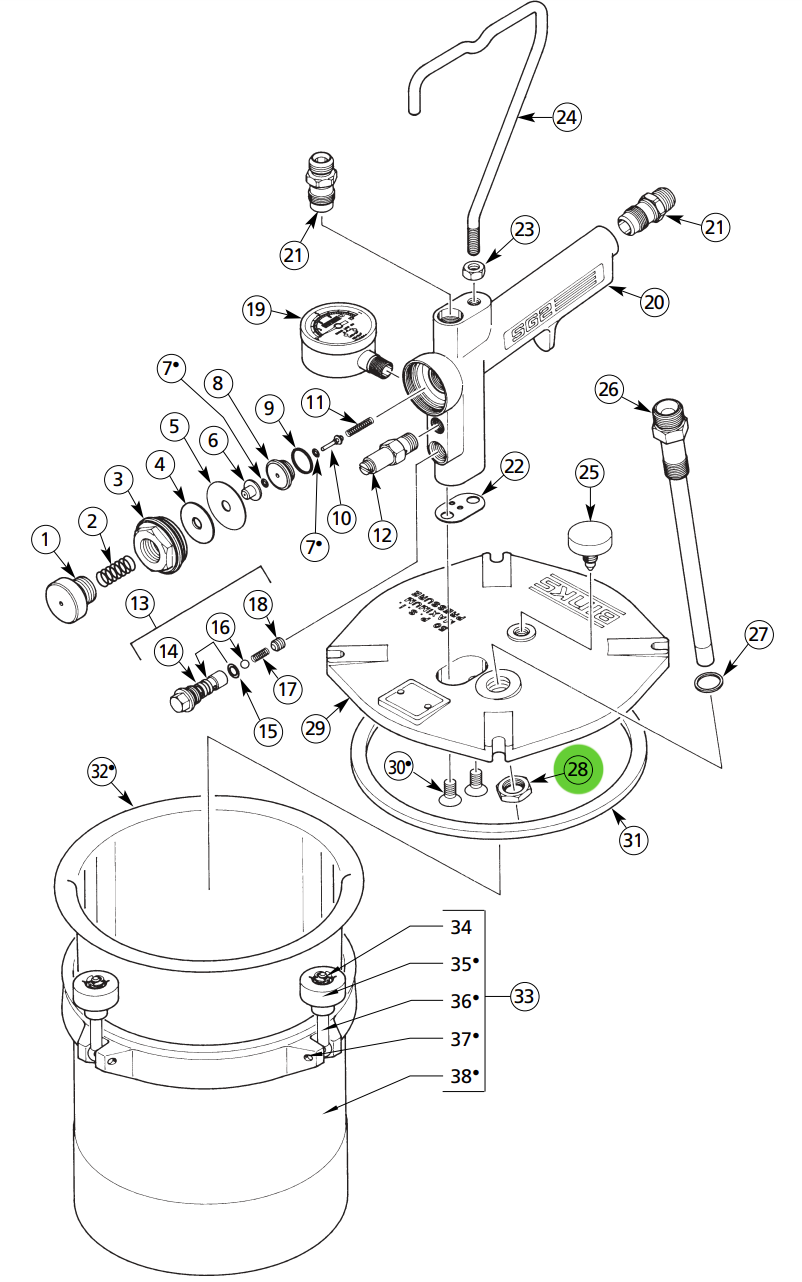 Binks 80-389 Fluid Tube Nut
