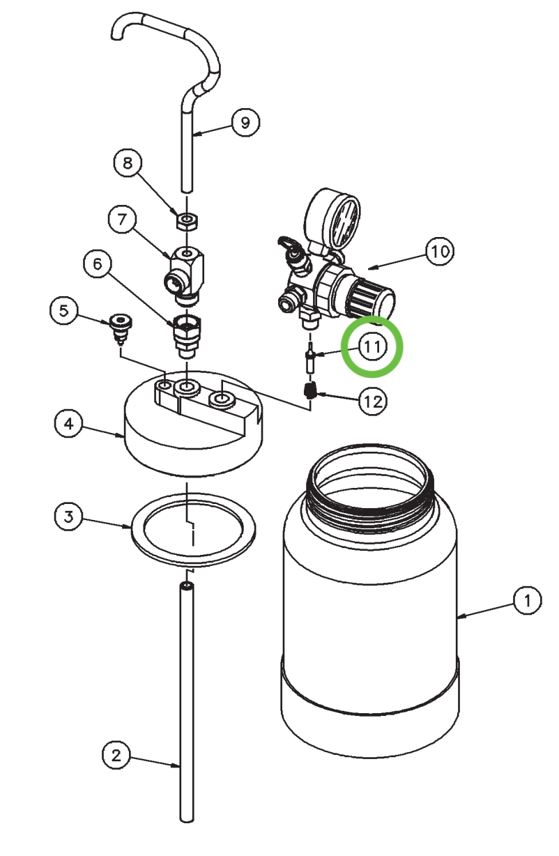 Binks 80-267 Valve (50 oz Press Cup)