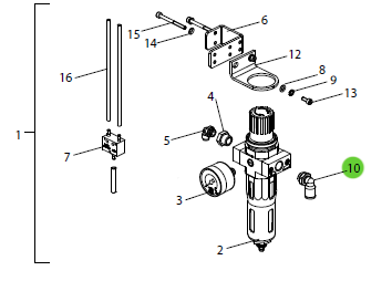 Wagner 9998253 Elbow Fitting 8-1/4 Ex