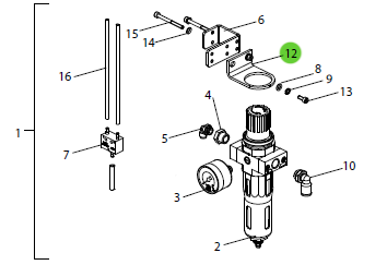 Wagner 2331938 Fastening Angle Mounting Bracket