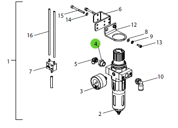 Wagner 9985559 Reducing Nipple Fitting