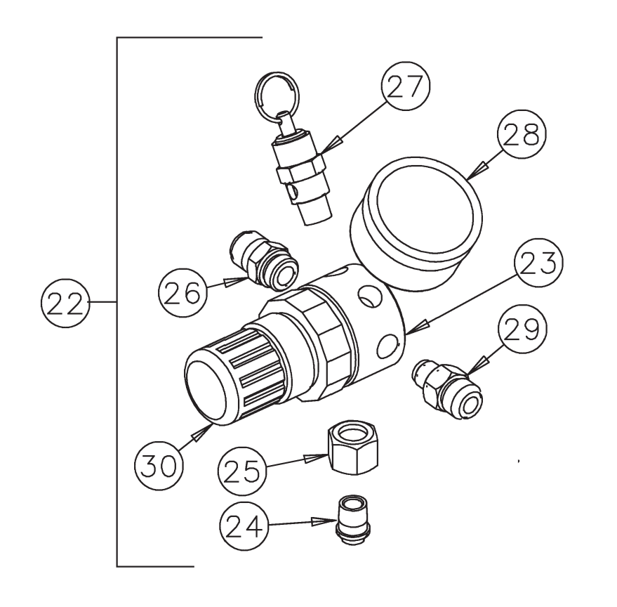 Binks 85-449 Regulator Assembly