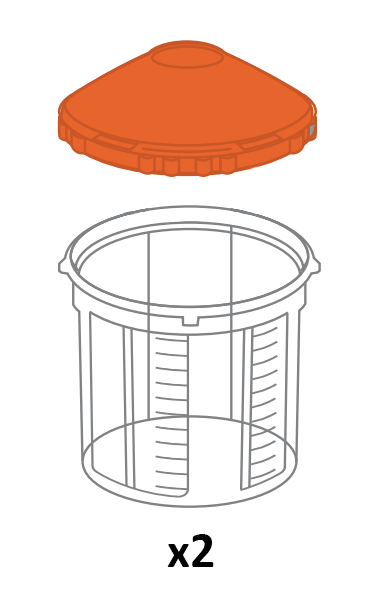 DeVilbiss DeKups EVO Reusable Sleeves and Lid Holders (Kit of 2)