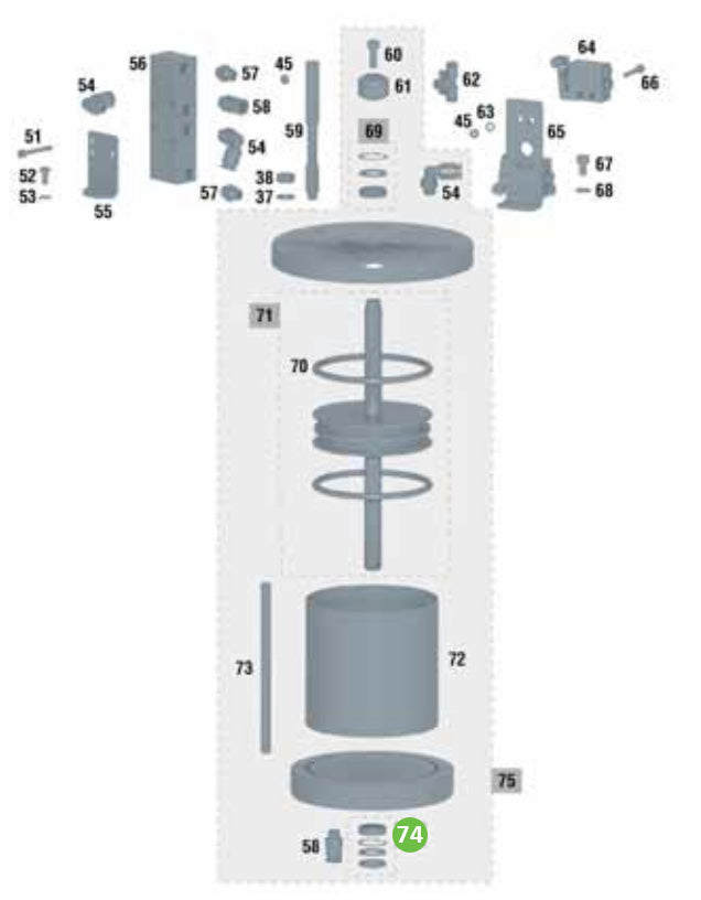 Sagola PT56418651 Air Motor Packing Set for Baltic Pumps