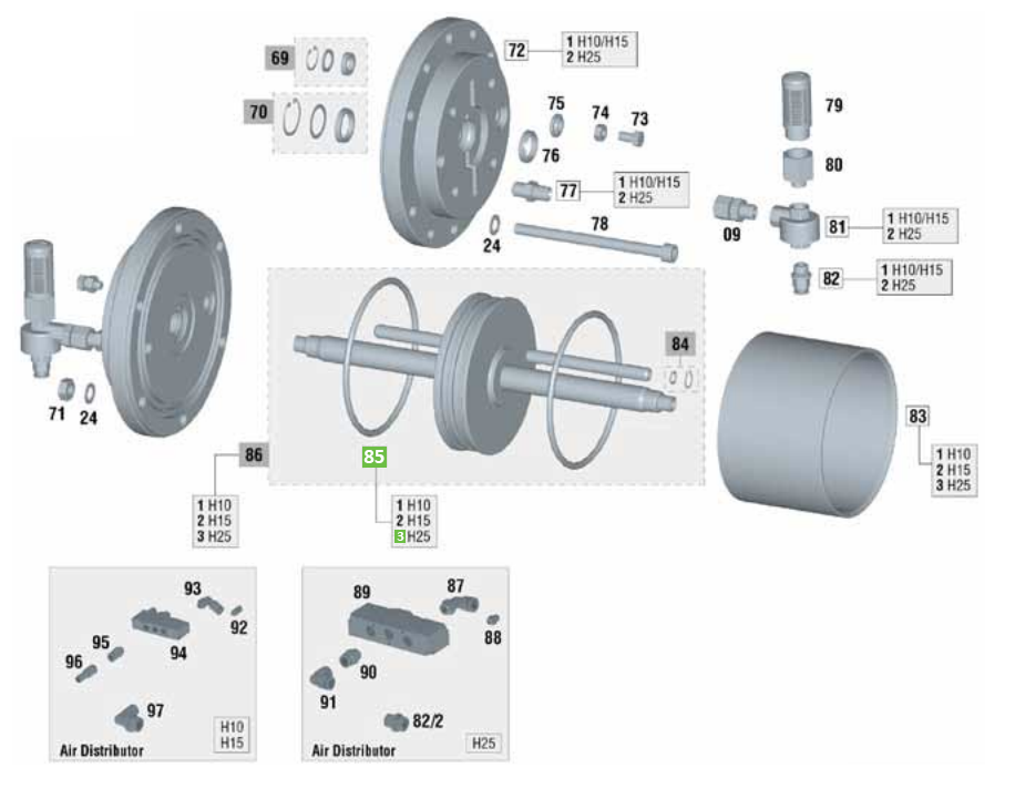 Sagola PT54250804 Air Motor Seal for Sagola Riga H25