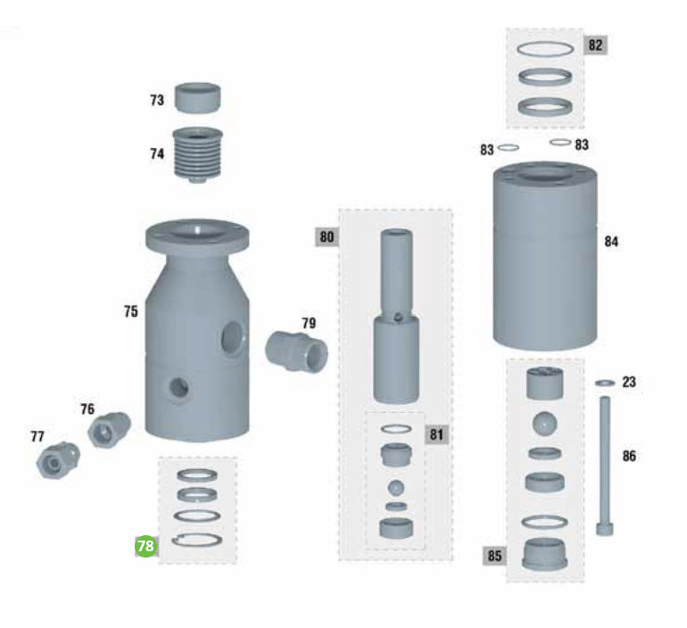 Sagola PT56418472 Piston Cylinder Upper Packing Set