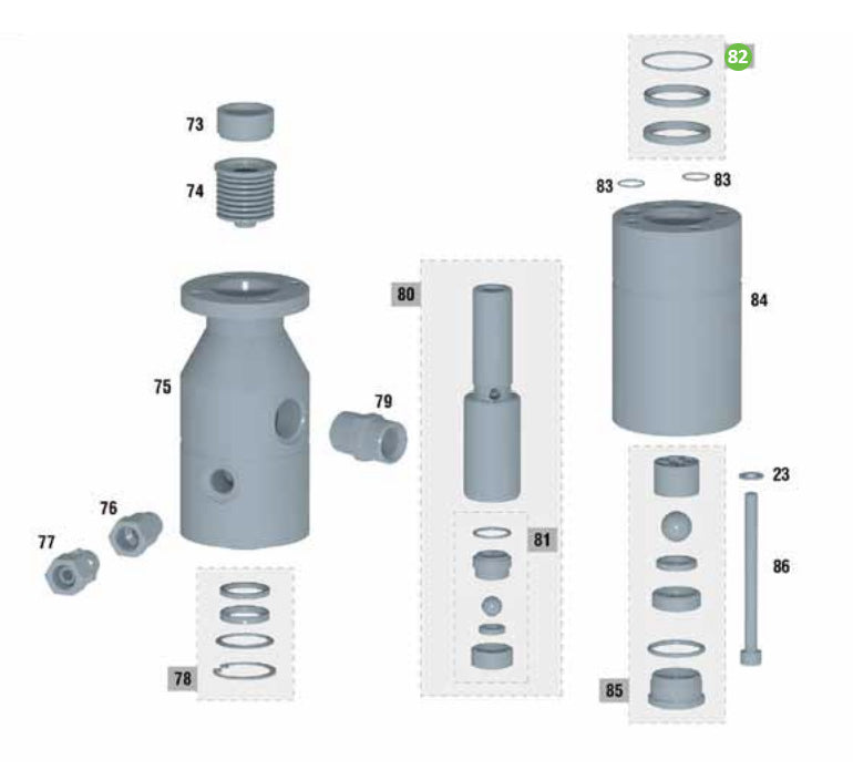 Sagola PT56418475 Piston Cylinder Lower Packing Set