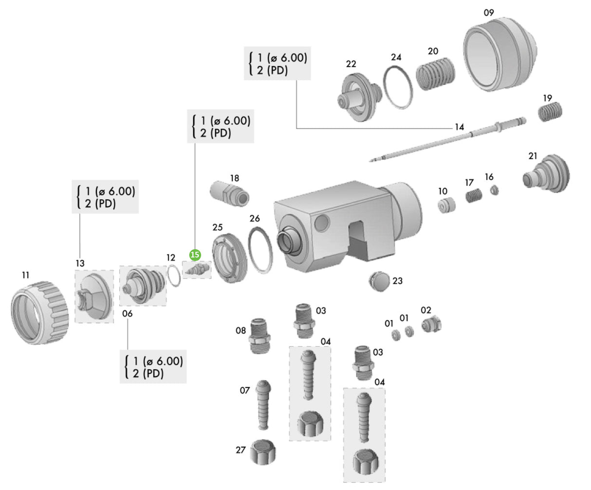 Sagola PT51610112 Product Needle Head for Sagola V2 PD