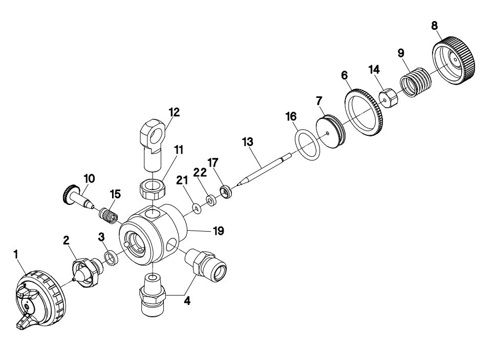 Anest Iwata 93120981 - Pattern Adjust Valve (SGA-101)