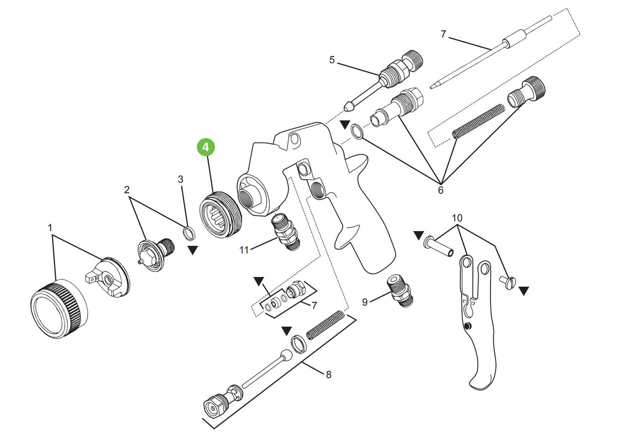 DeVilbiss FinishLine FLG-4, Baffle FLG-305