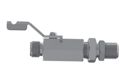 Hosco SSBV Series Ball Valve, Common Configurations, Pipe Thread x 3/8" Reverse Bulkhead (Various Size Options)