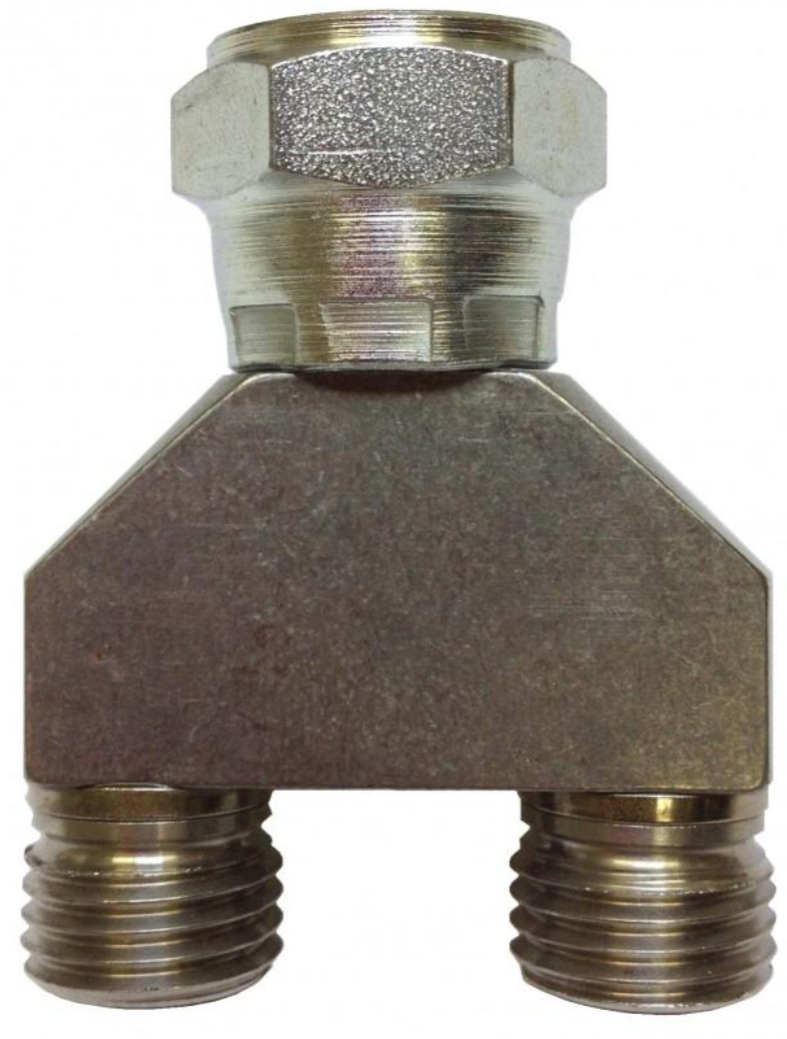 High Pressure Y-Block - 1/4" NPS (M) x 1/4" NPSM (F)