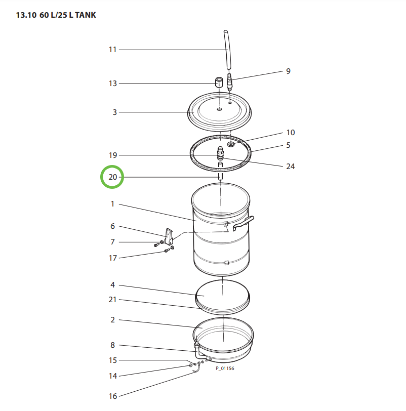 Wagner Intake Tube 60 L - Total Finishing Supplies