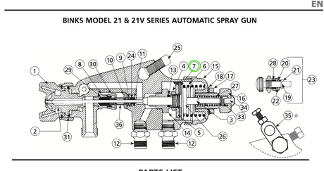 Binks 54-261 Leather Plunger