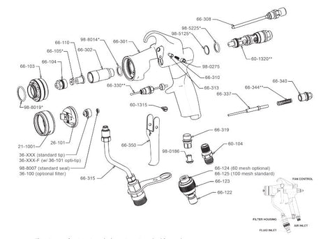 C.A. Technologies Filter Housing - Lower (66-122) - Total Finishing Supplies