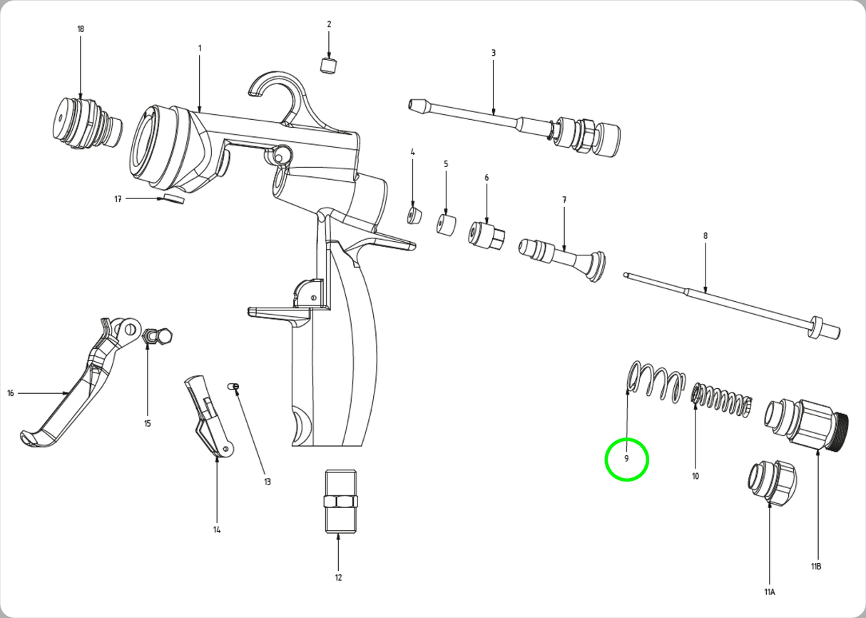 Air Valve Spring for MAMBA® - Total Finishing Supplies