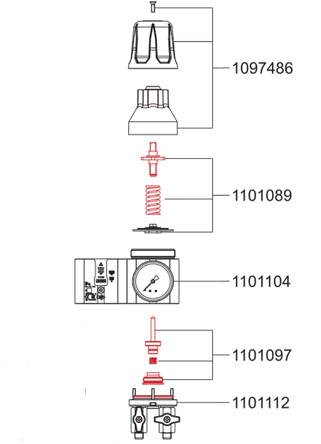 SATA Filter 500 Series Pressure Reducer With Adjustment & Counter Screws - Total Finishing Supplies