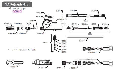 SATAgraph 4 Needle Alignment & Adjustment Assembly - Total Finishing Supplies