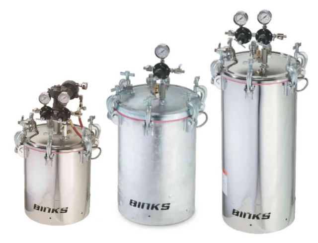 Binks Pressure Feed ASME Tanks, Galvanized - Total Finishing Supplies