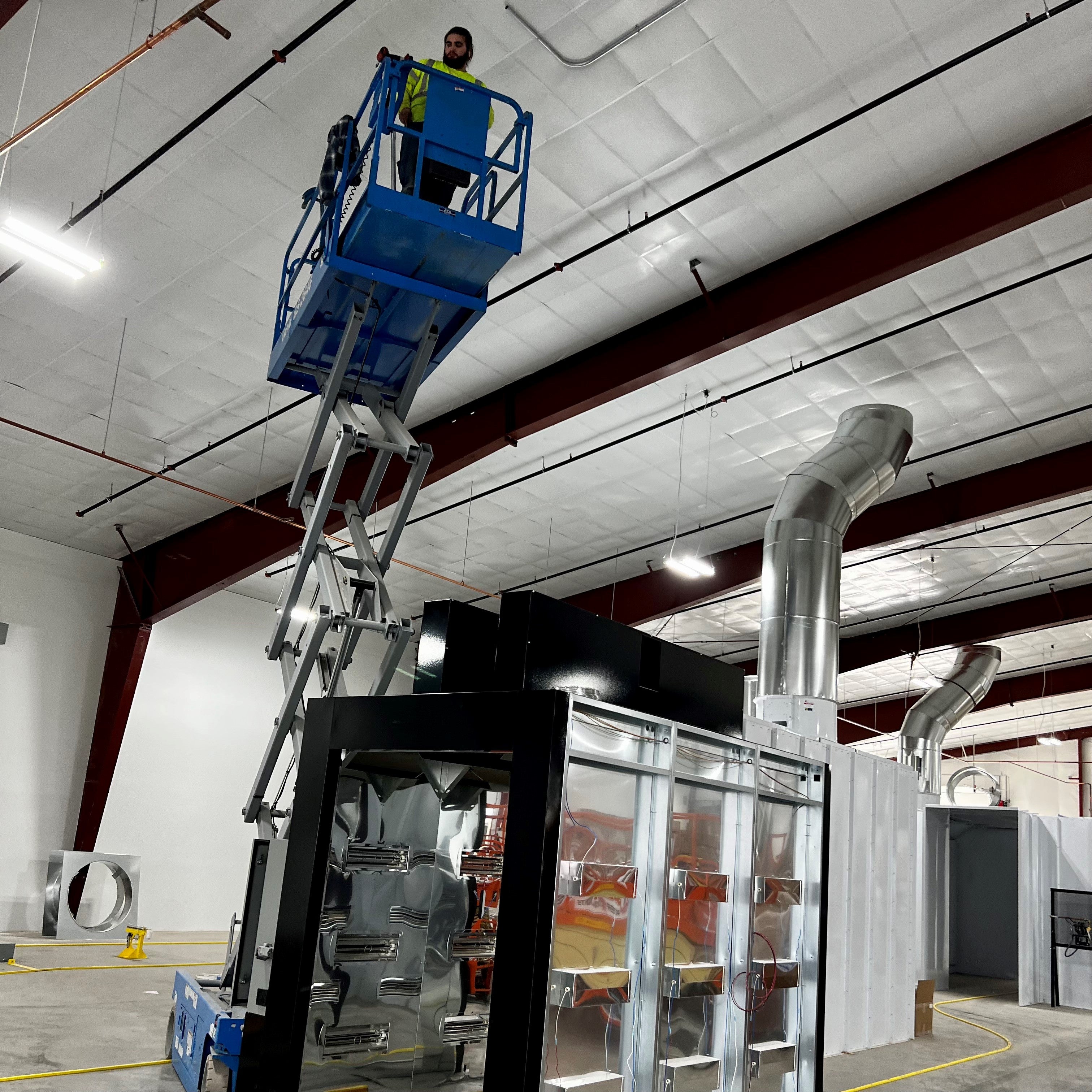 Labor Ducting Installation of Spray Booths