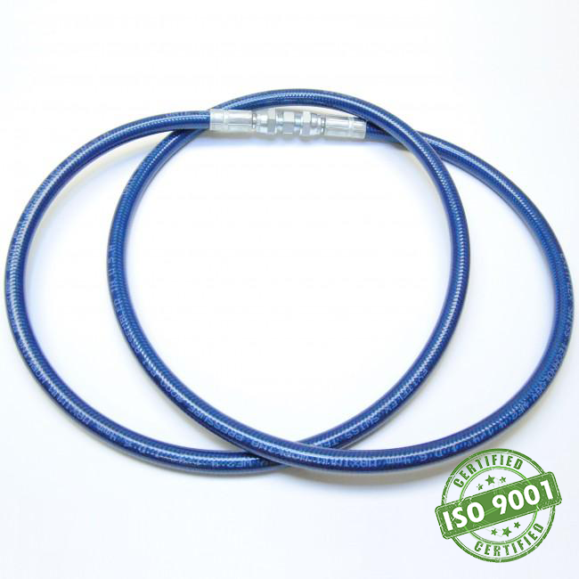 1/4” Airless Hose – Translucent Blue (8000 psi) - 50' - Fittings: 1/4" Females
