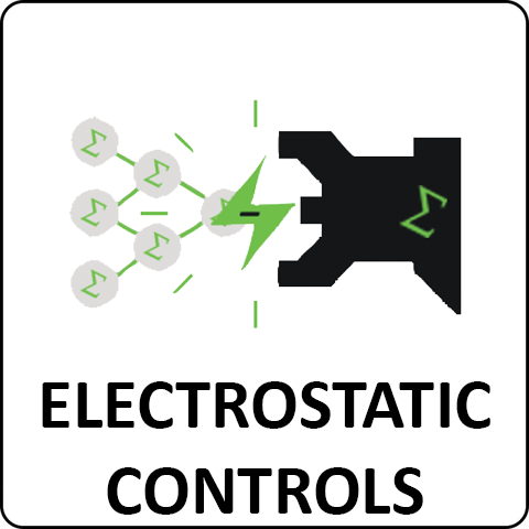 illustration showing electrostatic controls