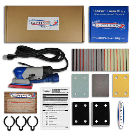 Smooth Power and Precision: The SurfPrep 3”x4” Electric Ray Pro Foam Sanding System Kit