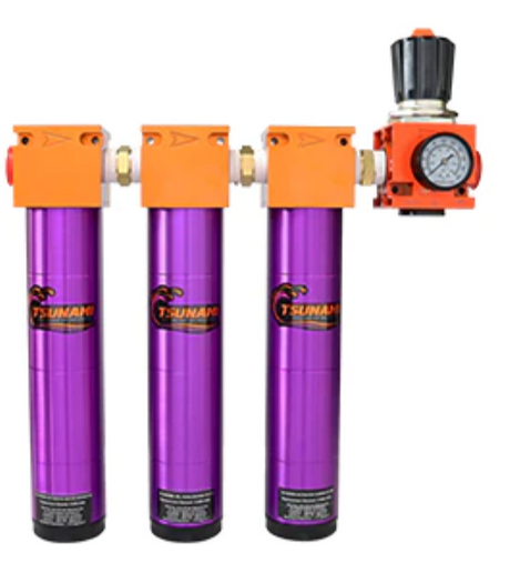 compressed air filter set up