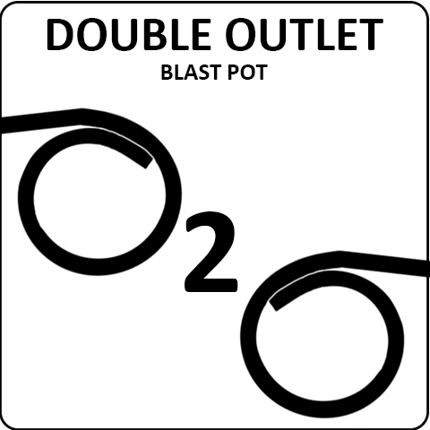 Pirate Brand 2-Outlet Blast Pots
