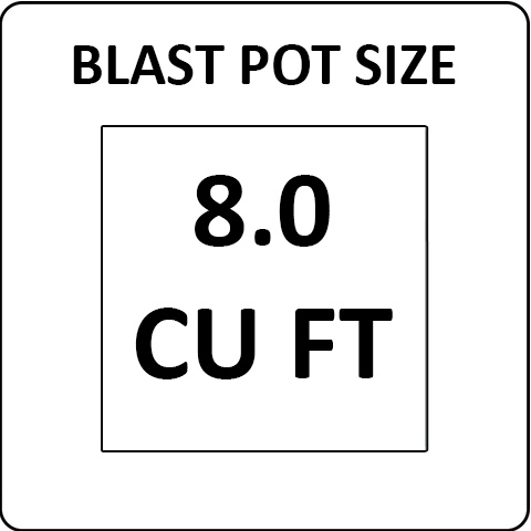 Pirate Brand 8.0 cu ft Blast Pots