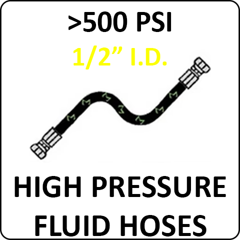 1/2" I.D. High Pressure Fluid Hoses
