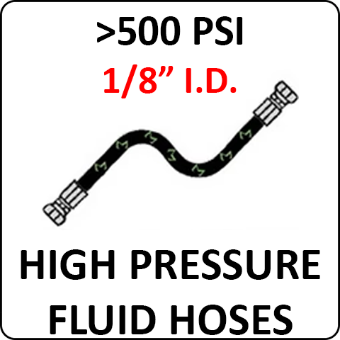 1/8" I.D. High Pressure Fluid Hoses