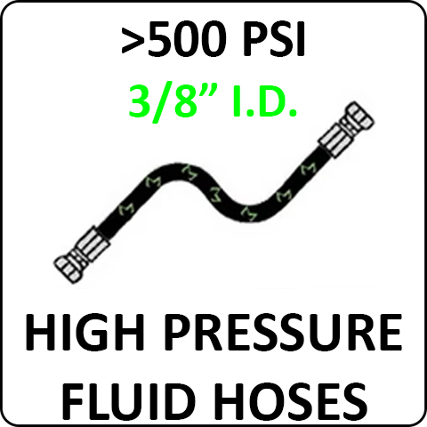 3/8" I.D. High Pressure Fluid Hoses