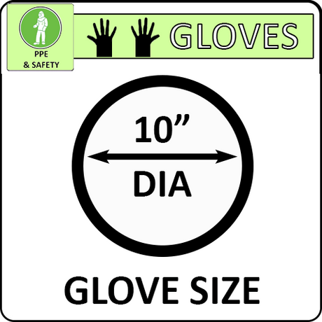 Pirate Brand 10" Diameter Size Personal Protective Equipment Gloves