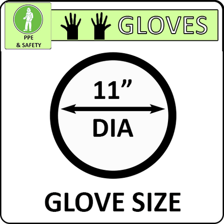 Pirate Brand 11" Diameter Size Personal Protective Equipment Gloves