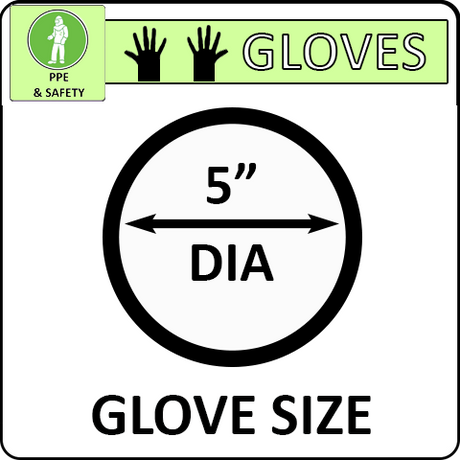 Pirate Brand 5" Diameter Size Personal Protective Equipment Gloves