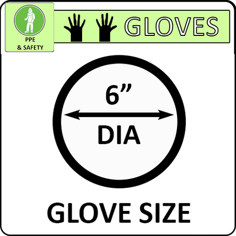 Pirate Brand 6" Diameter Size Personal Protective Equipment Gloves