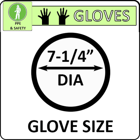 Pirate Brand 7-1/4" Diameter Size Personal Protective Equipment Gloves